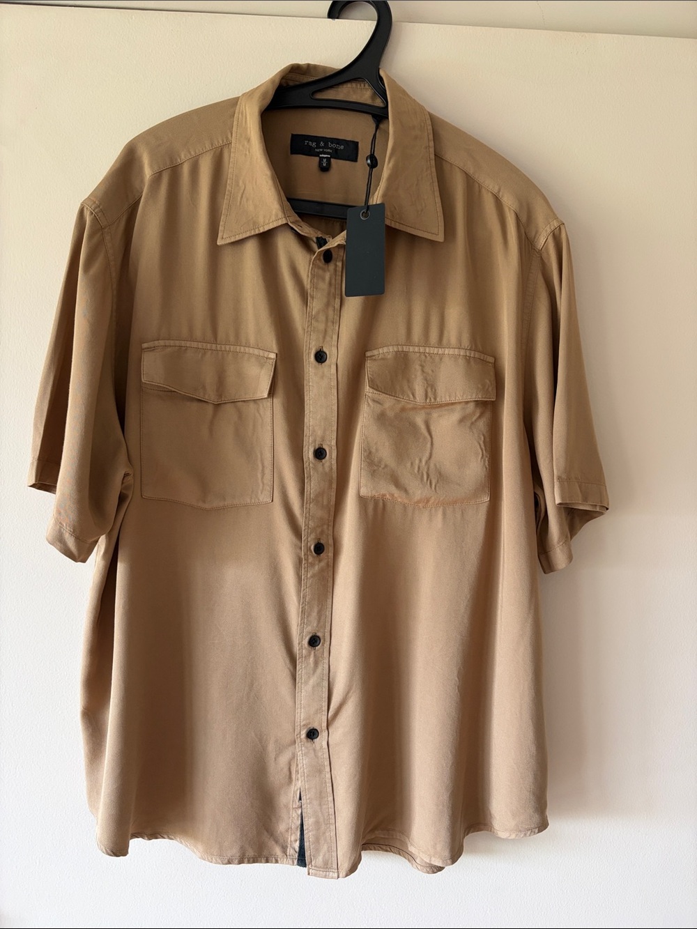 Rag & Bone Sand Short-Sleeve Button-Up Shirt